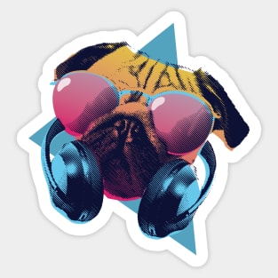 Party Pug Sticker